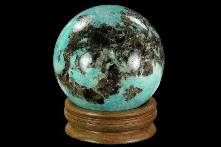5.1" Polished Amazonite Crystal Sphere - Madagascar